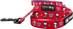 Sassy Woof MLB x Peanuts Washington Nationals Dog Leash, 5-ft long, 3/4-in wide