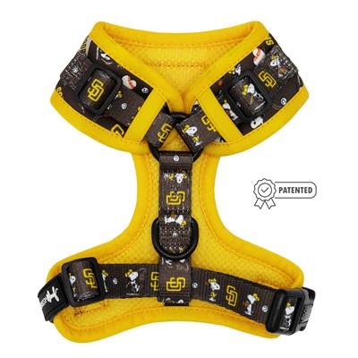 Show full view: Sassy Woof MLB x Peanuts San Diego Padres Adjustable Dog Harness, Small: 16 to 21-in chest slide 2 of 4