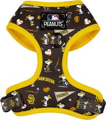 Sassy Woof MLB x Peanuts San Diego Padres Adjustable Dog Harness, Medium: 18 to 25-in chest