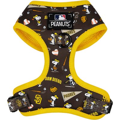 Sassy Woof Sassy Woof MLB x Peanuts San Diego Padres Adjustable Dog Harness, Medium: 18 to 25-in chest