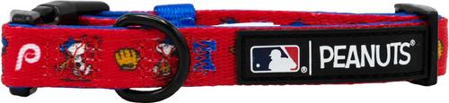 Show full view: Sassy Woof MLB x Peanuts Philadelphia Phillies Dog Collar, Medium: 19.7-in neck, 3/4-in wide slide 4 of 6