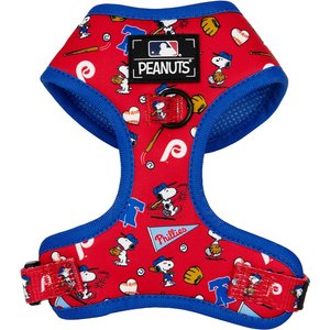 Sassy Woof MLB x Peanuts Philadelphia Phillies Adjustable Dog Harness, Small: 16 to 21-in chest