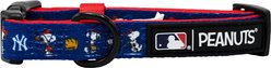 Sassy Woof MLB x Peanuts New York Yankees Dog Collar, Large: 26-in neck, 1-in wide slide 2 of 5