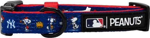 Show full view: Sassy Woof MLB x Peanuts New York Yankees Dog Collar, Medium: 19.7-in neck, 3/4-in wide slide 3 of 5