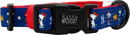 Show full view: Sassy Woof MLB x Peanuts New York Yankees Dog Collar, Medium: 19.7-in neck, 3/4-in wide slide 2 of 5