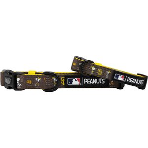 Sassy Woof MLB x Peanuts San Diego Padres Dog Collar, Large: 26-in neck, 1-in wide