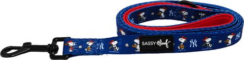Show full view: Sassy Woof MLB x Peanuts New York Yankees Dog Leash, 5-ft long, 3/4-in wide slide 2 of 5