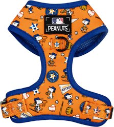 Sassy Woof MLB x Peanuts Houston Astros Adjustable Dog Harness, Small: 16 to 21-in chest