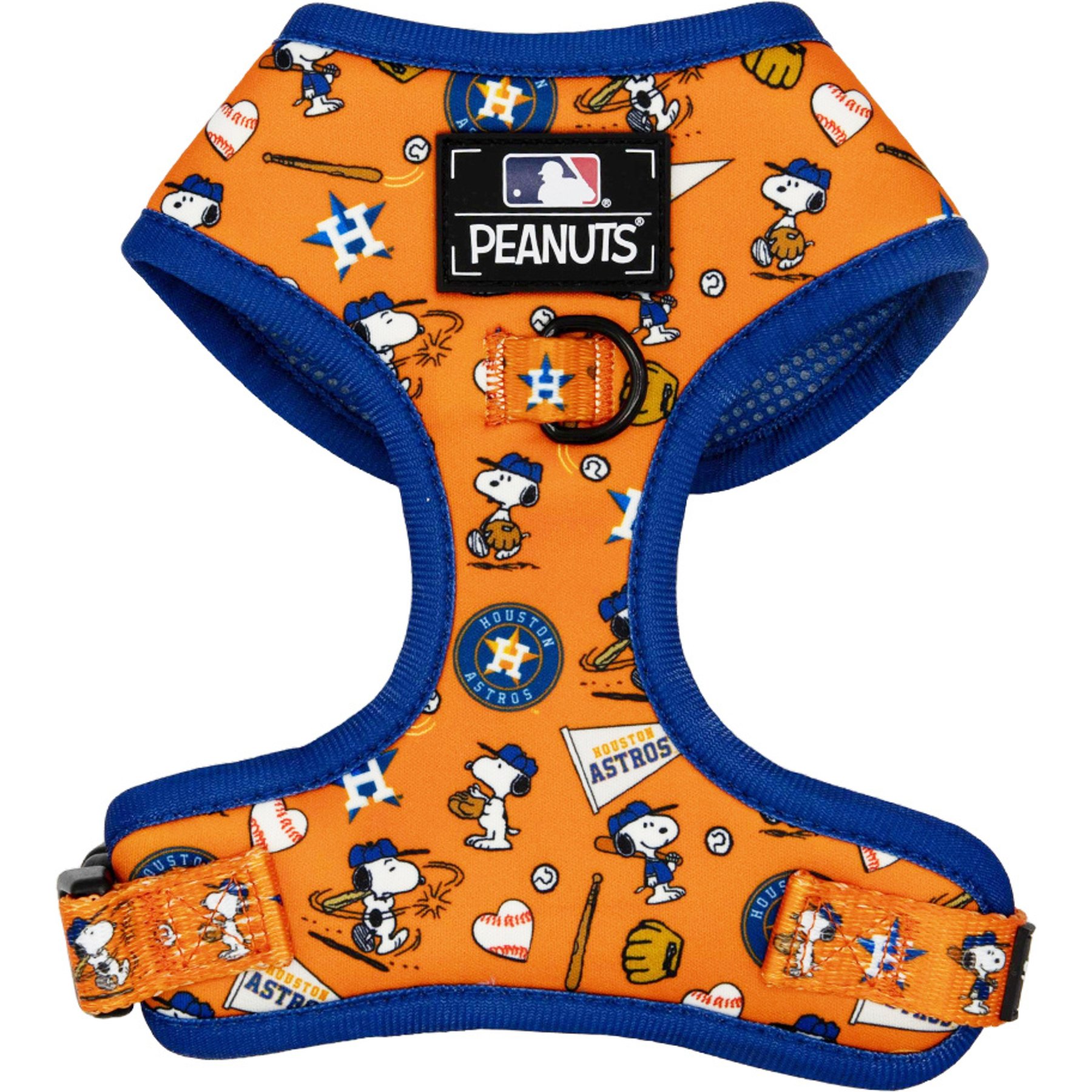 Sassy Woof MLB x Peanuts Houston Astros Adjustable Dog Harness, Large: 22 to 33-in chest