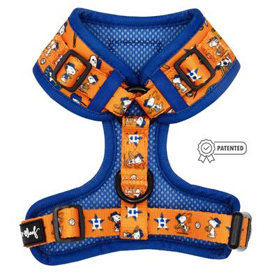 Show full view: Sassy Woof MLB x Peanuts Houston Astros Adjustable Dog Harness, Small: 16 to 21-in chest slide 2 of 4