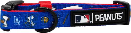 Show full view: Sassy Woof MLB x Peanuts Los Angeles Dodgers Dog Collar, Large: 26-in neck, 1-in wide slide 3 of 6