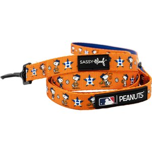 Sassy Woof MLB x Peanuts Houston Astros Dog Leash, 5-ft long, 3/4-in wide