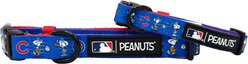 Sassy Woof MLB x Peanuts Chicago Cubs Dog Collar, Medium: 19.7-in neck, 3/4-in wide