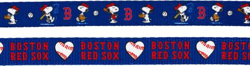 Show full view: Sassy Woof MLB x Peanuts Boston Red Sox Dog Leash, 5-ft long, 3/4-in wide slide 3 of 5
