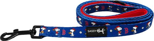 Show full view: Sassy Woof MLB x Peanuts Boston Red Sox Dog Leash, 5-ft long, 3/4-in wide slide 2 of 5