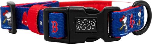 Show full view: Sassy Woof MLB x Peanuts Boston Red Sox Dog Collar, Medium: 19.7-in neck, 3/4-in wide slide 2 of 5