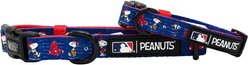 Sassy Woof MLB x Peanuts Boston Red Sox Dog Collar, Large: 26-in neck, 1-in wide