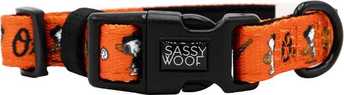 Show full view: Sassy Woof MLB x Peanuts Baltimore Orioles Dog Collar, Medium: 19.7-in neck, 3/4-in wide slide 2 of 6