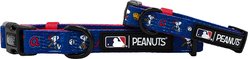 Sassy Woof MLB x Peanuts Atlanta Braves Dog Collar, Medium: 19.7-in neck, 3/4-in wide