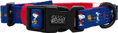Show full view: Sassy Woof MLB x Peanuts Atlanta Braves Dog Collar, Medium: 19.7-in neck, 3/4-in wide slide 2 of 5