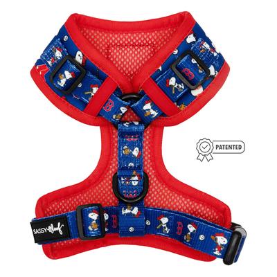Show full view: Sassy Woof MLB x Peanuts Boston Red Sox Adjustable Dog Harness, X-Large: 24 to 35-in chest slide 3 of 5
