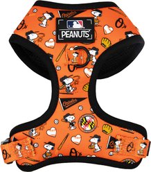 Sassy Woof MLB x Peanuts Baltimore Orioles Adjustable Dog Harness, Large: 22 to 33-in chest