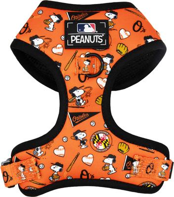 SASSY WOOF MLB x Peanuts Baltimore Orioles Adjustable Dog Harness