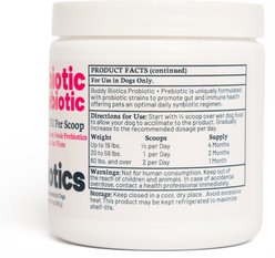 BuddyBiotics Probiotic + Prebiotic Powder Supplement for Dogs, 108-g jar slide 2 of 7