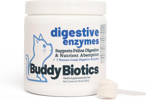Show full view: BuddyBiotics Digestive Enzymes Powder Supplement for Cats, 108-g jar slide 6 of 9