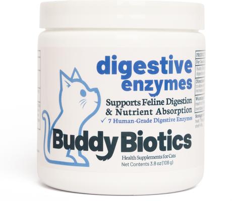 Show full view: BuddyBiotics Digestive Enzymes Powder Supplement for Cats, 108-g jar slide 3 of 9