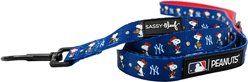 Sassy Woof MLB x Peanuts New York Yankees Dog Leash, 5-ft long, 3/4-in wide