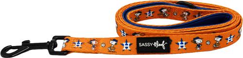 Show full view: Sassy Woof MLB x Peanuts Houston Astros Dog Leash, 5-ft long, 3/4-in wide slide 2 of 4