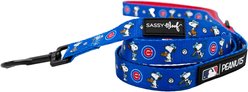 Sassy Woof MLB x Peanuts Chicago Cubs Dog Leash, 5-ft long, 3/4-in wide