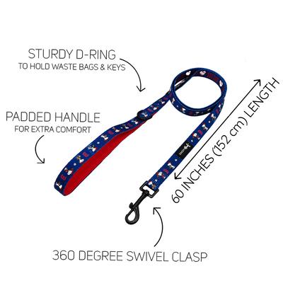 Show full view: Sassy Woof MLB x Peanuts Boston Red Sox Dog Leash, 5-ft long, 3/4-in wide slide 4 of 5