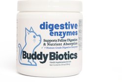 BuddyBiotics Digestive Enzymes Powder Supplement for Cats, 108-g jar
