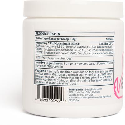 Show full view: BuddyBiotics Probiotic + Prebiotic Powder Supplement for Dogs, 108-g jar slide 4 of 8