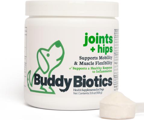 Show full view: BuddyBiotics Joints + Hips Powder Supplement for Dogs, 108-g jar slide 7 of 9