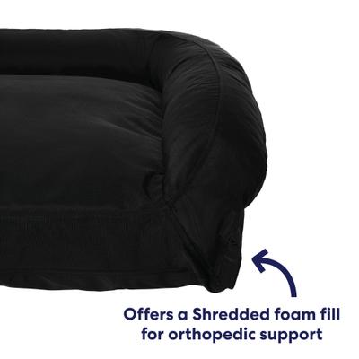 Show full view: Frisco Orthopedic Durable Couch Dog & Cat Bed, Black, Large slide 5 of 10