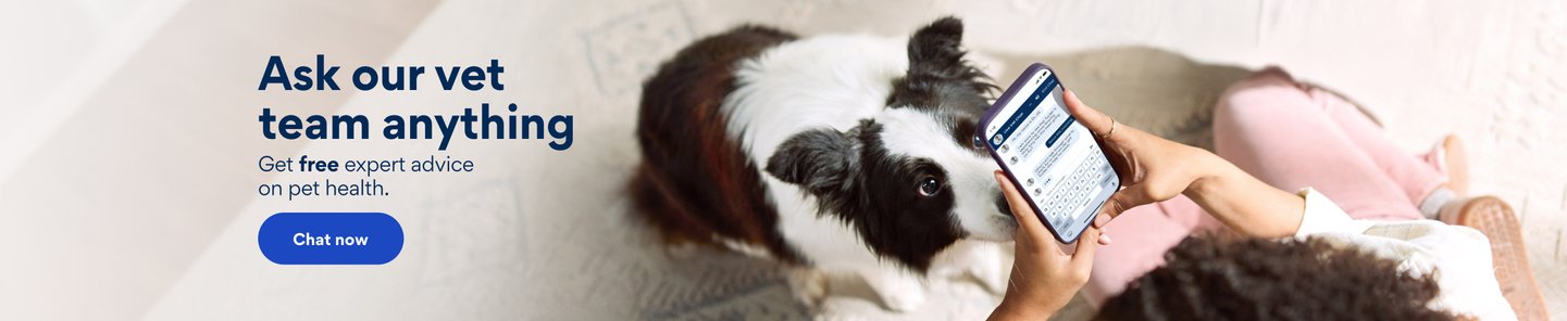 Ask our vet team anything. Get free expert advice on pet health. Chat Now.