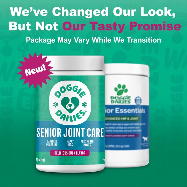Show full view: Doggie Dailies Advanced Smoked Duck Flavored Soft Chew Hip & Joint Supplement for Senior Dogs, 120 count slide 2 of 10