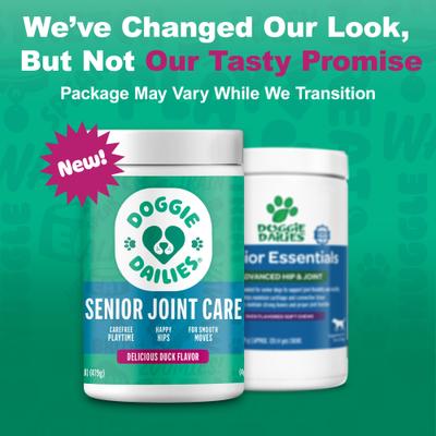 Show full view: Doggie Dailies Advanced Smoked Duck Flavored Soft Chew Hip & Joint Supplement for Senior Dogs, 120 count slide 3 of 11