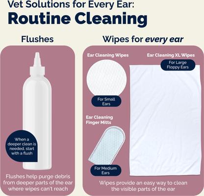 Show full view: Vetnique Labs Oticbliss Advanced Cleaning, Soothing Aloe & Odor Control, Dirt & Wax Removal Dog & Cat Ear Wipes, 100 count slide 8 of 11