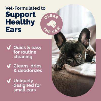 Show full view: Vetnique Labs Oticbliss Medicated Ear Rinse Cleanser, 12-oz bottle + Advanced Cleaning, Soothing, & Medicated Dog & Cat Ear Wipes, 100 count slide 8 of 10