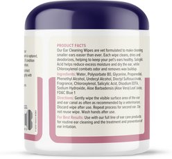 Vetnique Labs OticBliss Dirt & Wax Removal Dog & Cat Ear Wipes, X-Large, 100 count slide 2 of 8