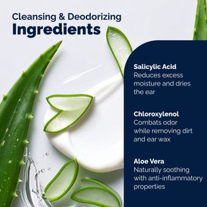 Vetnique Labs Oticbliss Advanced Cleaning, Soothing Aloe & Odor Control, Dirt & Wax Removal Dog & Cat Ear Wipes, 100 count