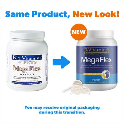 Show full view: Rx Vitamins MegaFlex Powder Joint Supplement for Cats & Dogs, 600-g jar slide 3 of 10