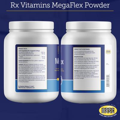 Show full view: Rx Vitamins MegaFlex Capsules Joint Supplement for Cats & Dogs, 600 count slide 9 of 10