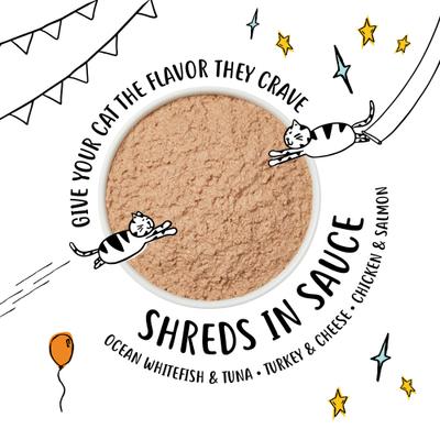 Show full view: Tiny Tiger Savory Shreds In Gravy Variety Pack Canned Cat Food, 5.5-oz can, case of 12 slide 5 of 11