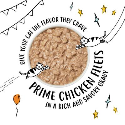 Show full view: Tiny Tiger Prime Filets Chicken Dinner in Gravy Canned Cat Food, 5.5-oz can, case of 24 slide 5 of 11