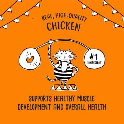 Show full view: Tiny Tiger Shreds with Chicken in Gravy Canned Cat Food, 5.5-oz can, case of 24 slide 6 of 11